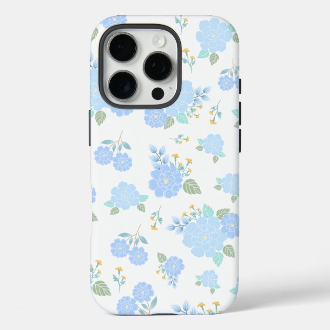 Wildflower Forget Me Not Floral iPhone Case (Back)