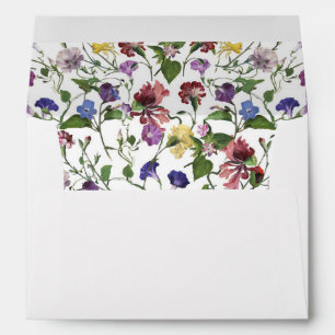 Wildflower Frame Rustic Boho Wedding Envelope