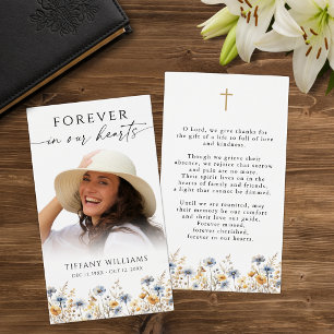 Wildflower Funeral Forever Hearts Photo Cross