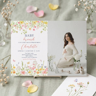 Wildflower Garden Baby Shower Brunch Invitation
