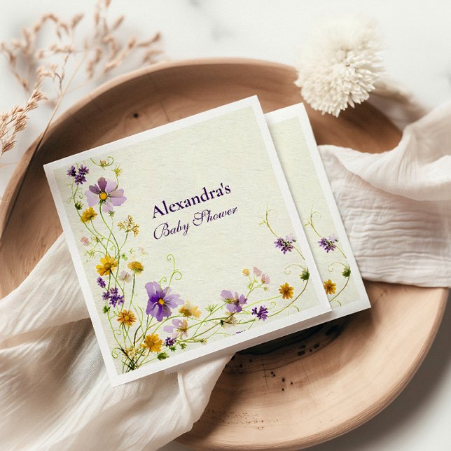 Wildflower Garden Baby Shower Napkin (Creator Uploaded)