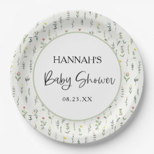 Wildflower Garden Baby Shower Paper Plates