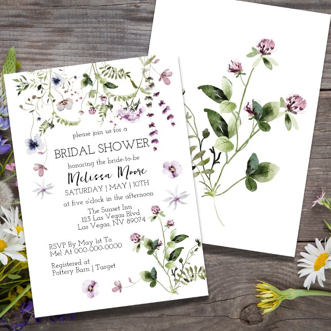 Wildflower Garden Blooms Bridal Shower Invitation (Creator Uploaded)