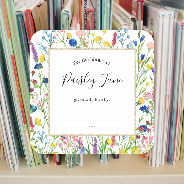 Wildflower Garden bookplate sticker (Creator Uploaded)