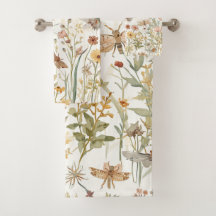 Wildflower Garden Botanical Butterflies Floral