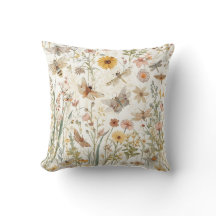 Wildflower Garden Botanical Butterflies Floral