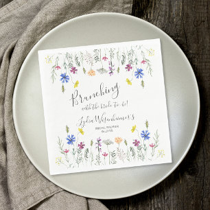 Wildflower Garden Bridal Shower Brunch Napkin