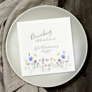 Wildflower Garden Bridal Shower Brunch Napkin