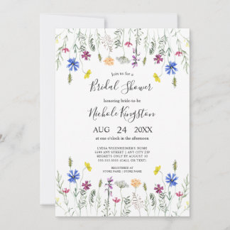 Wildflower Garden Bridal Shower Invitation