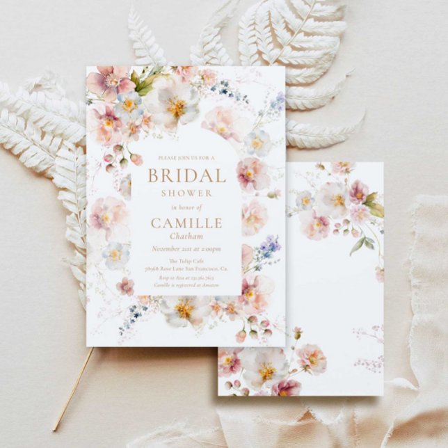 Wildflower Garden Bridal Shower Invitation (Creator Uploaded)