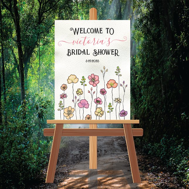 Wildflower Garden Bridal Shower Welcome Sign (Creator Uploaded)