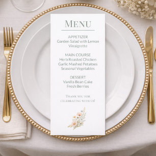 Wildflower Garden Event  Menu