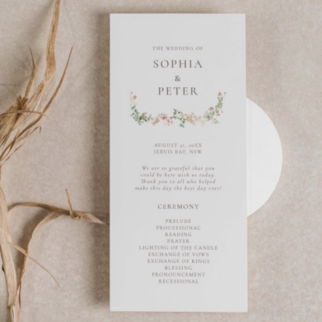 Wildflower Garden Floral Ceremony Program (Creator Uploaded)