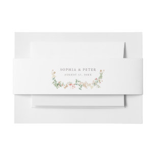 Wildflower Garden Floral Floral Belly Band Invitation Belly Band
