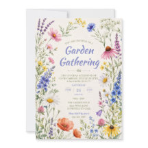 Wildflower Garden Gathering Floral Invitation
