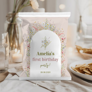 Wildflower Garden Girl Birthday Chip Bag Wrapper