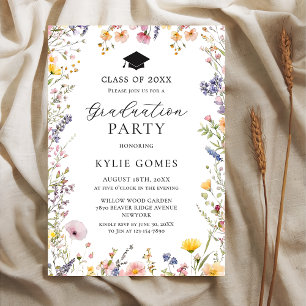 Wildflower Garden Graduation Party Invitation