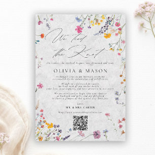 Wildflower Garden Modern Wedding Announcement