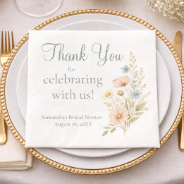Wildflower Garden Party Event Napkin