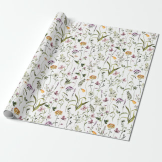 Wildflower Garden Pattern Wrapping Paper
