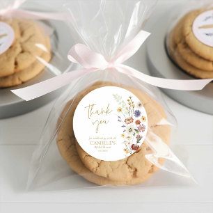 Wildflower Garden Thank you Classic Round Sticker