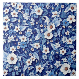 wildflower garden tile