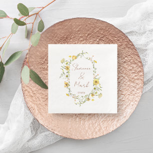 Wildflower Garden Wedding Dinner Napkins