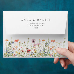 Wildflower Garden Wedding Envelope