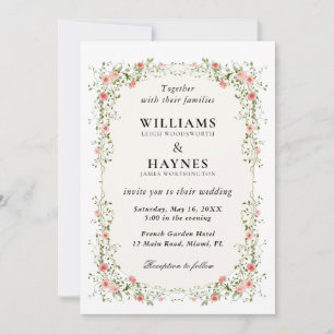 Wildflower Garden Wedding Invitation