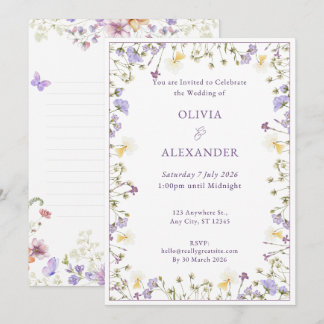 Wildflower Garden Wedding Invitation