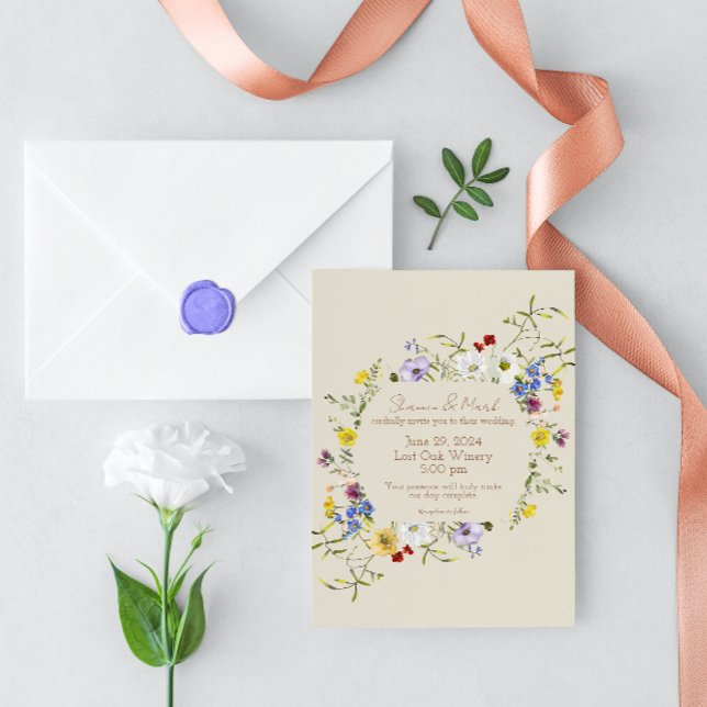 Wildflower Garden Wedding Invitation (Creator Uploaded)