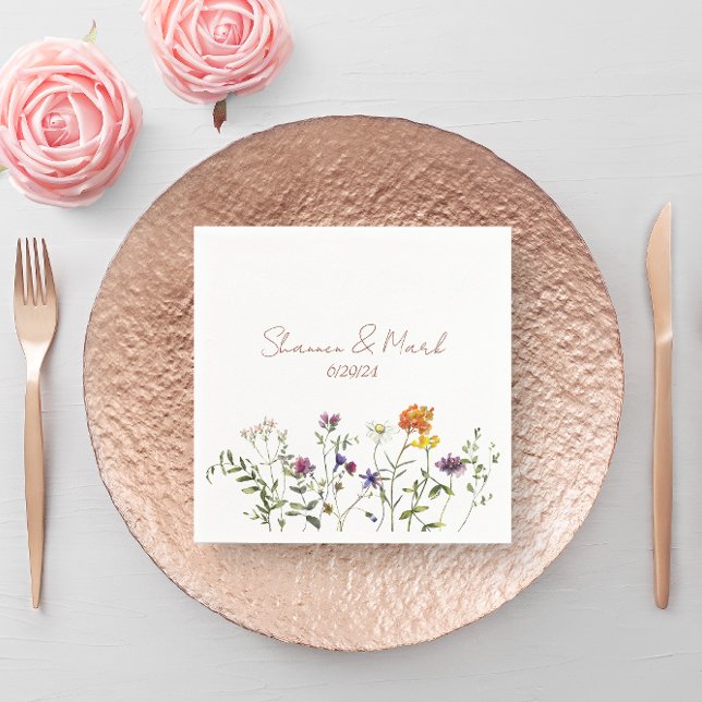 Wildflower Garden Wedding Napkins (Creator Uploaded)