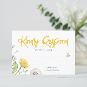 Wildflower Garden Wedding RSVP Card
