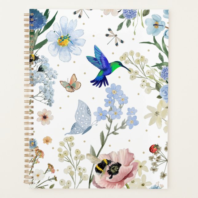 Wildflower Garden with Hummingbird and Woodland Planner (Front)