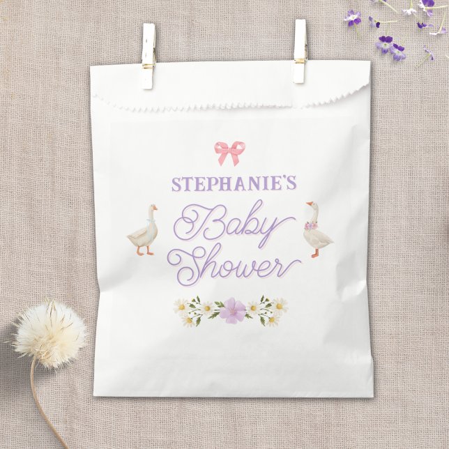 Wildflower Geese Watercolor Baby Shower Favour Bags (Creator Uploaded)
