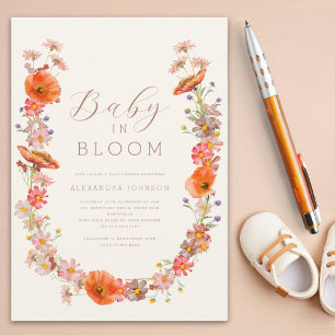 Wildflower Gender Neutral Baby Shower Invitation