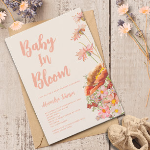 Wildflower Gender Neutral Fall Baby shower Invitation