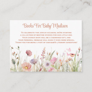 Wildflower Girls Books For Baby Shower Enclosure Card
