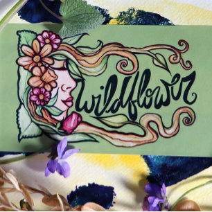 Wildflower Goddess                                 Rectangular Sticker
