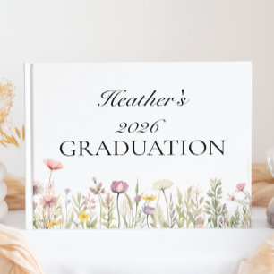 Wildflower Graduation Guestbook with Photo