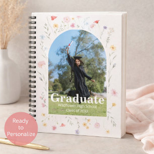 Wildflower graduation notebook