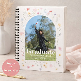 Wildflower graduation notebook