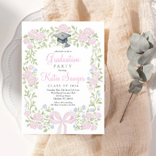 Wildflower Graduation Party Announcement