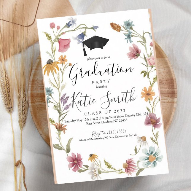 Wildflower Graduation Party Announcement (Creator Uploaded)