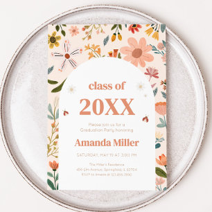 Wildflower Graduation Party Invitation