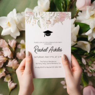 Wildflower Graduation Party Invite, Floral Grad Invitation