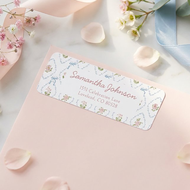 Wildflower Graduation Party Return Address (Creator Uploaded)