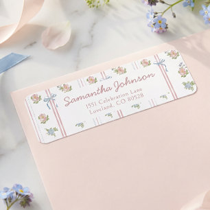 Wildflower Graduation Party Return Address