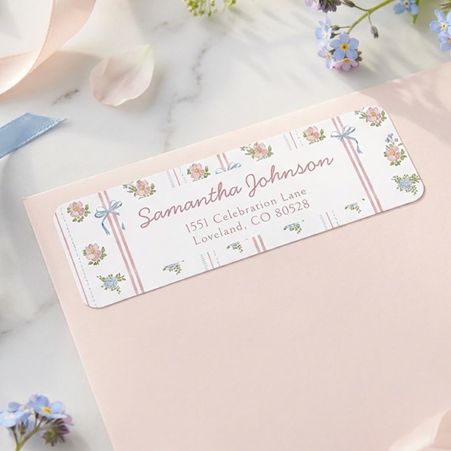 Wildflower Graduation Party Return Address (Creator Uploaded)