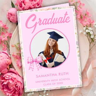 Wildflower Graduation Photo Card
